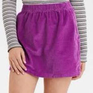 NWOT AE American Eagle Fuchsia Corduroy Skirt